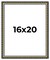 16x20 Museum-Quality Picture Frame with UV-Resistant Acrylic & Acid-Free Backing, Available in 4 Finishes - Gold, Silver, Bronze, and Black